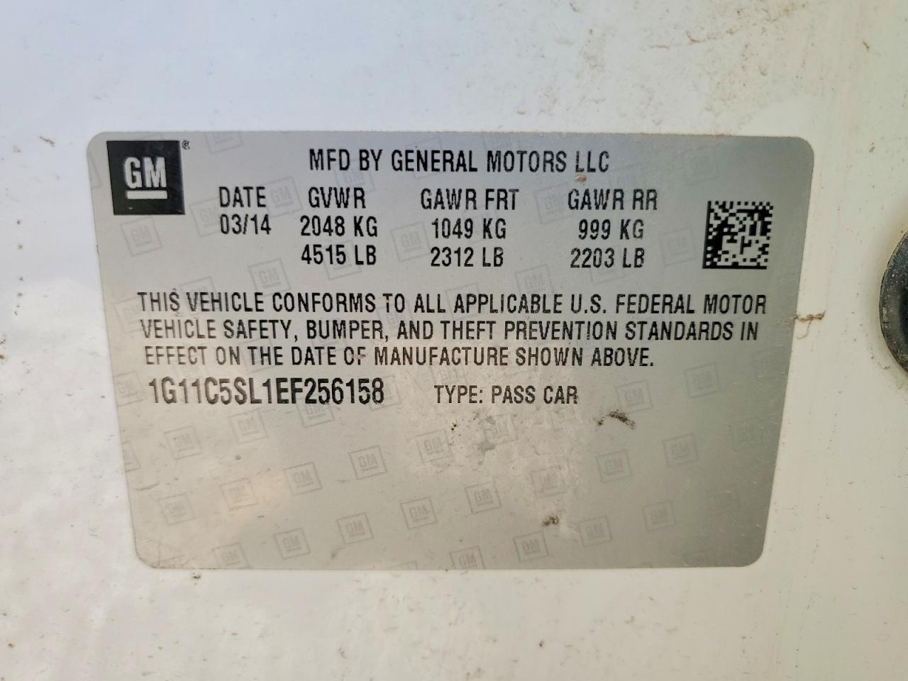 2014 CHEVROLET MALIBU