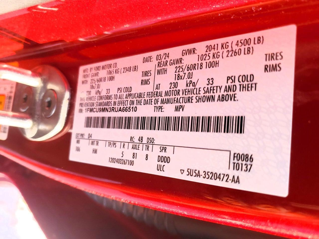 2024 FORD ESCAPE