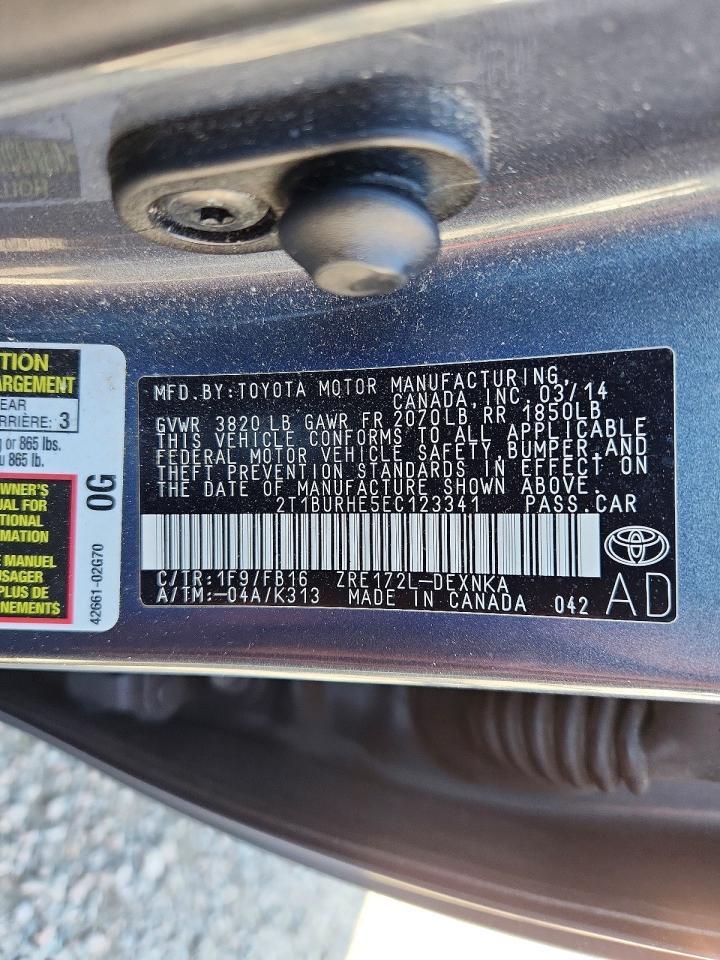 2014 TOYOTA COROLLA