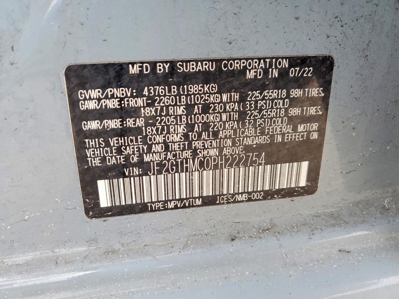 2023 SUBARU Crosstrek