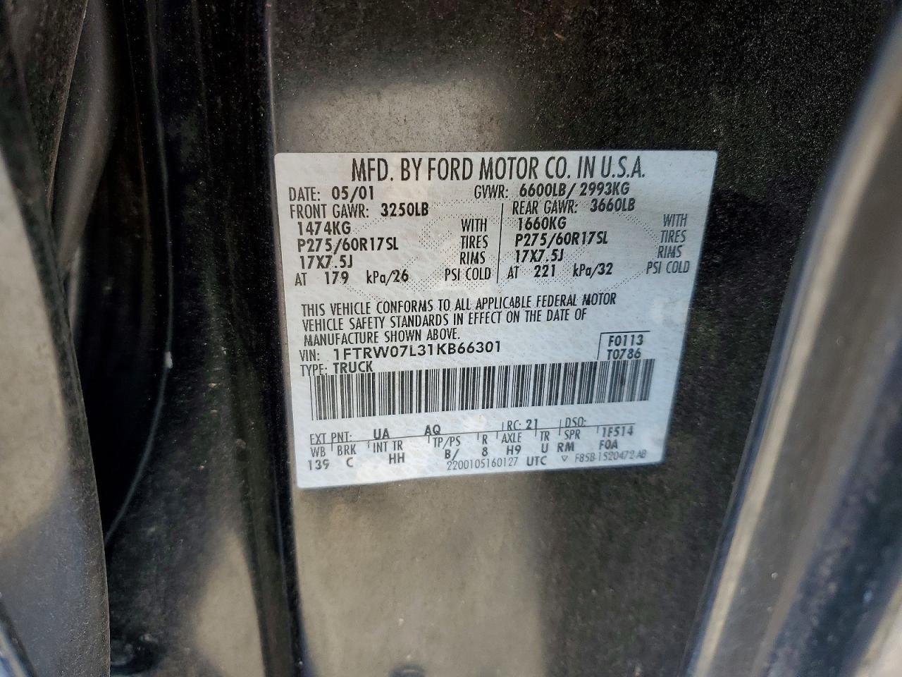 2001 FORD F-150