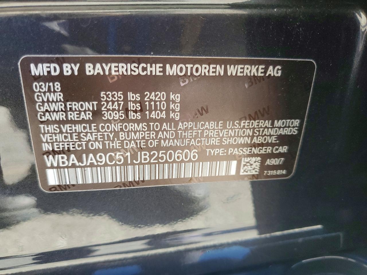2018 BMW 5 series