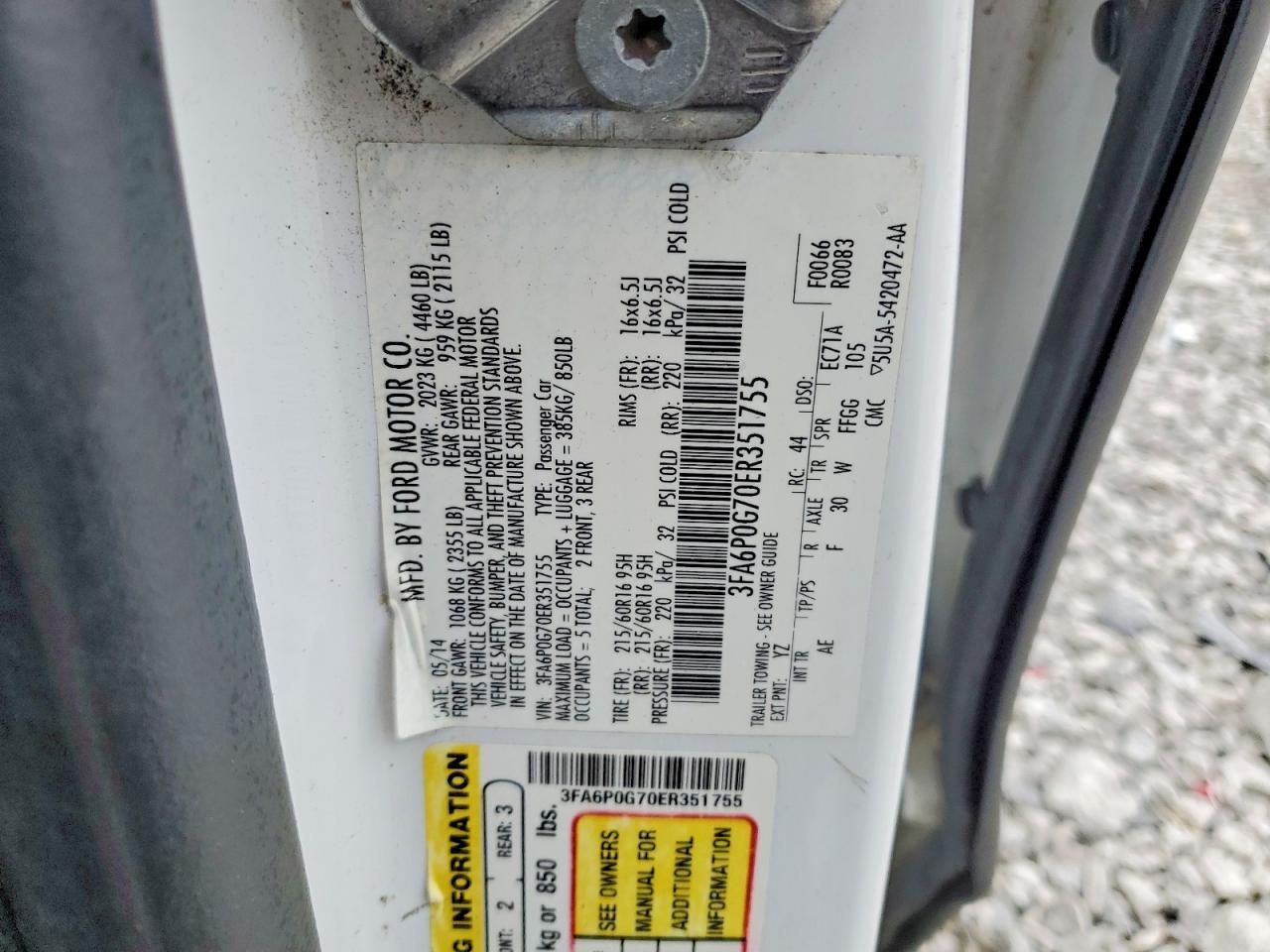 2014 FORD FUSION
