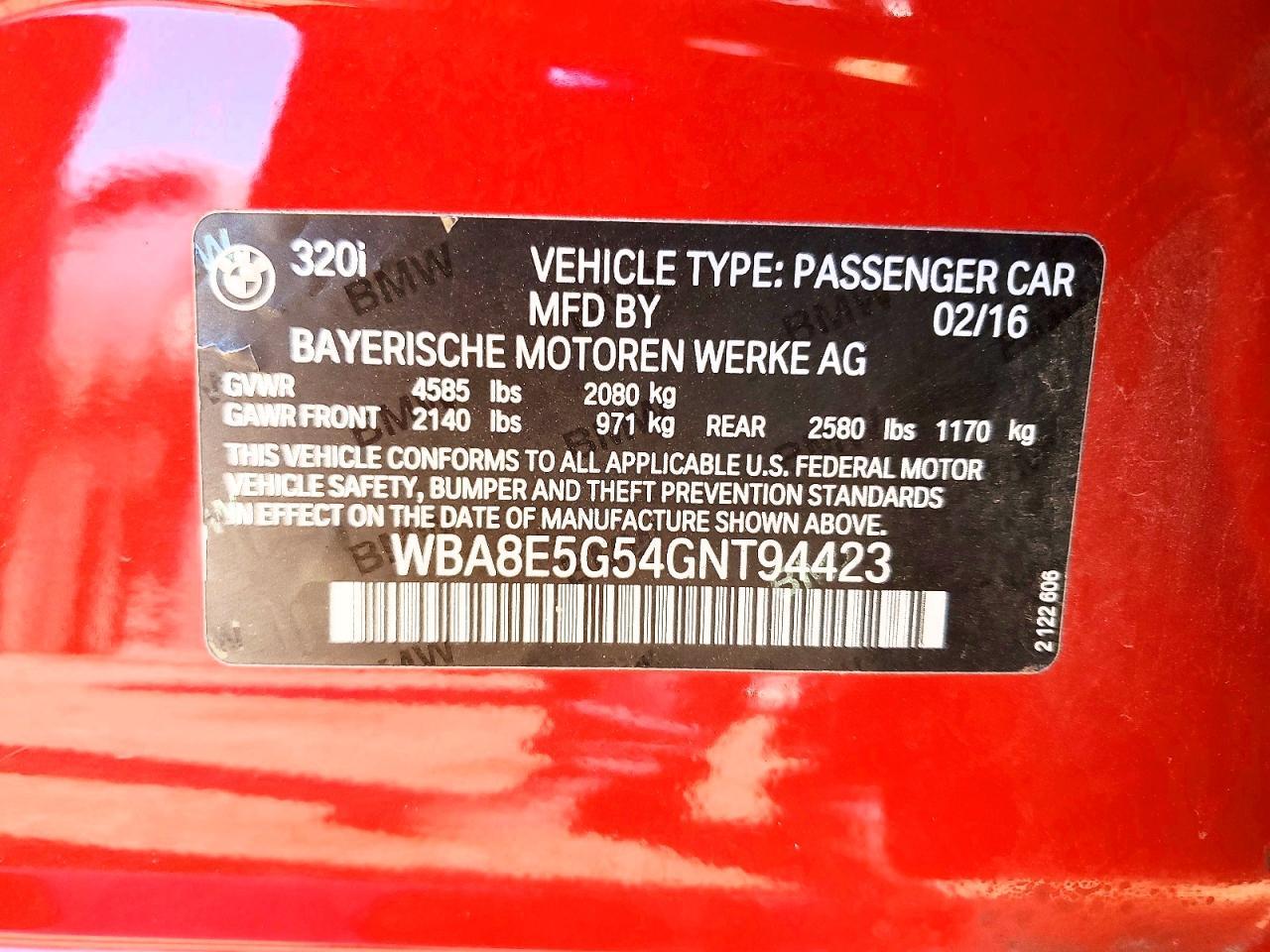 2016 BMW 3 SERIES