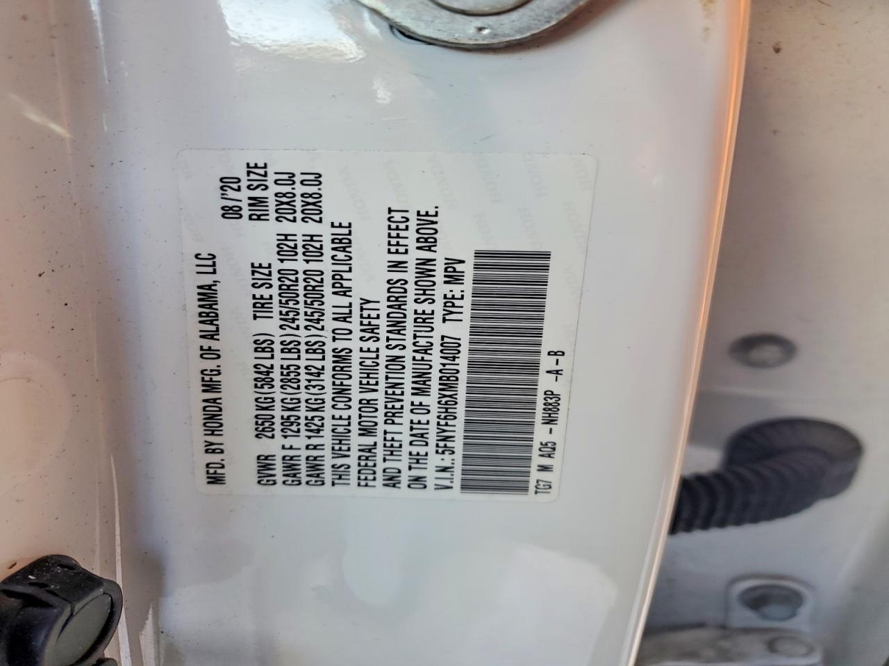 2021 HONDA PILOT