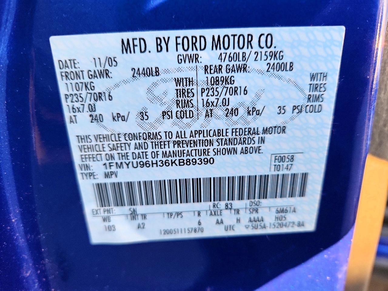 2006 FORD ESCAPE
