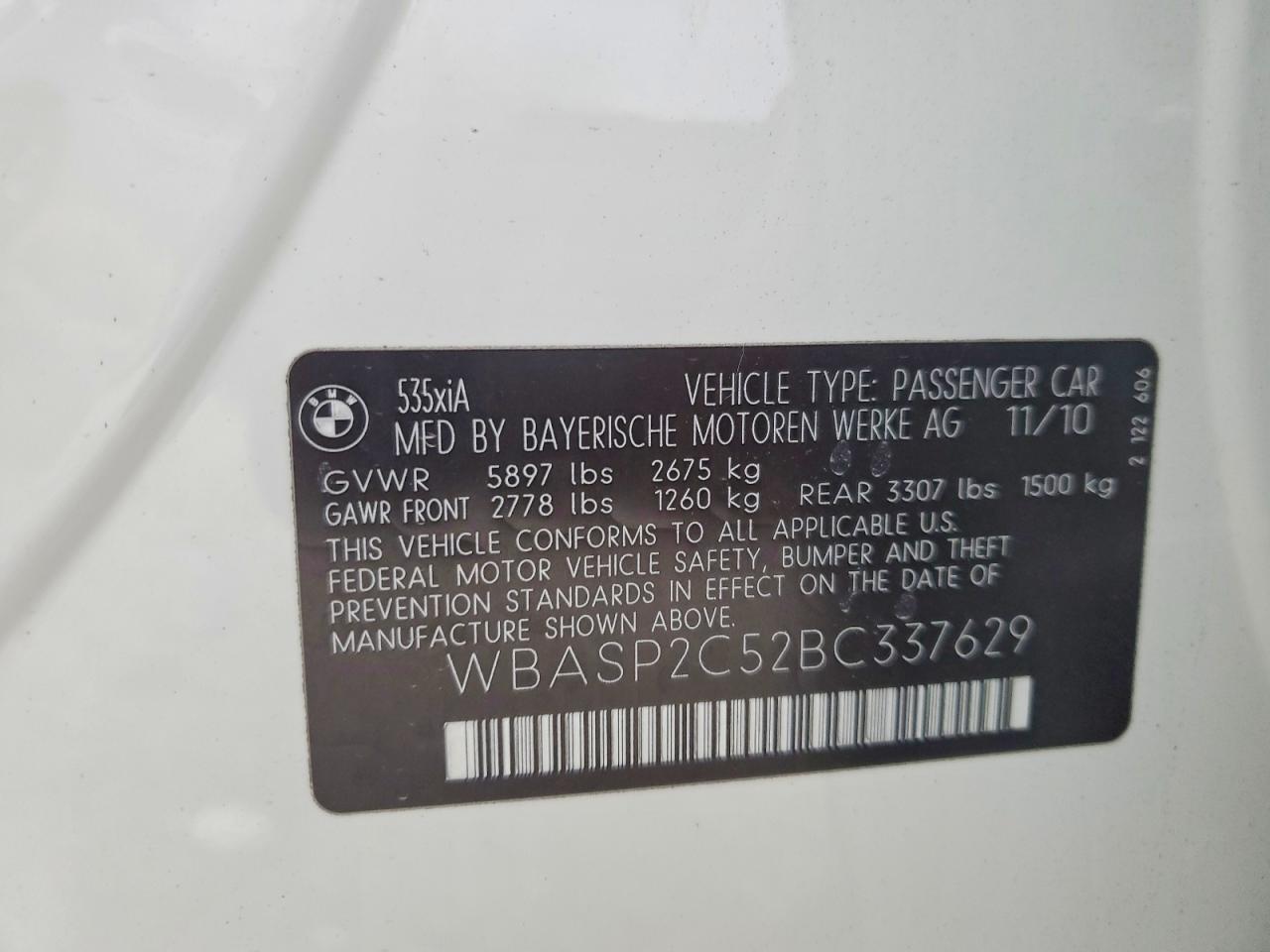 2011 BMW 5 series