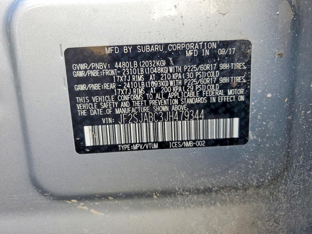2018 SUBARU FORESTER