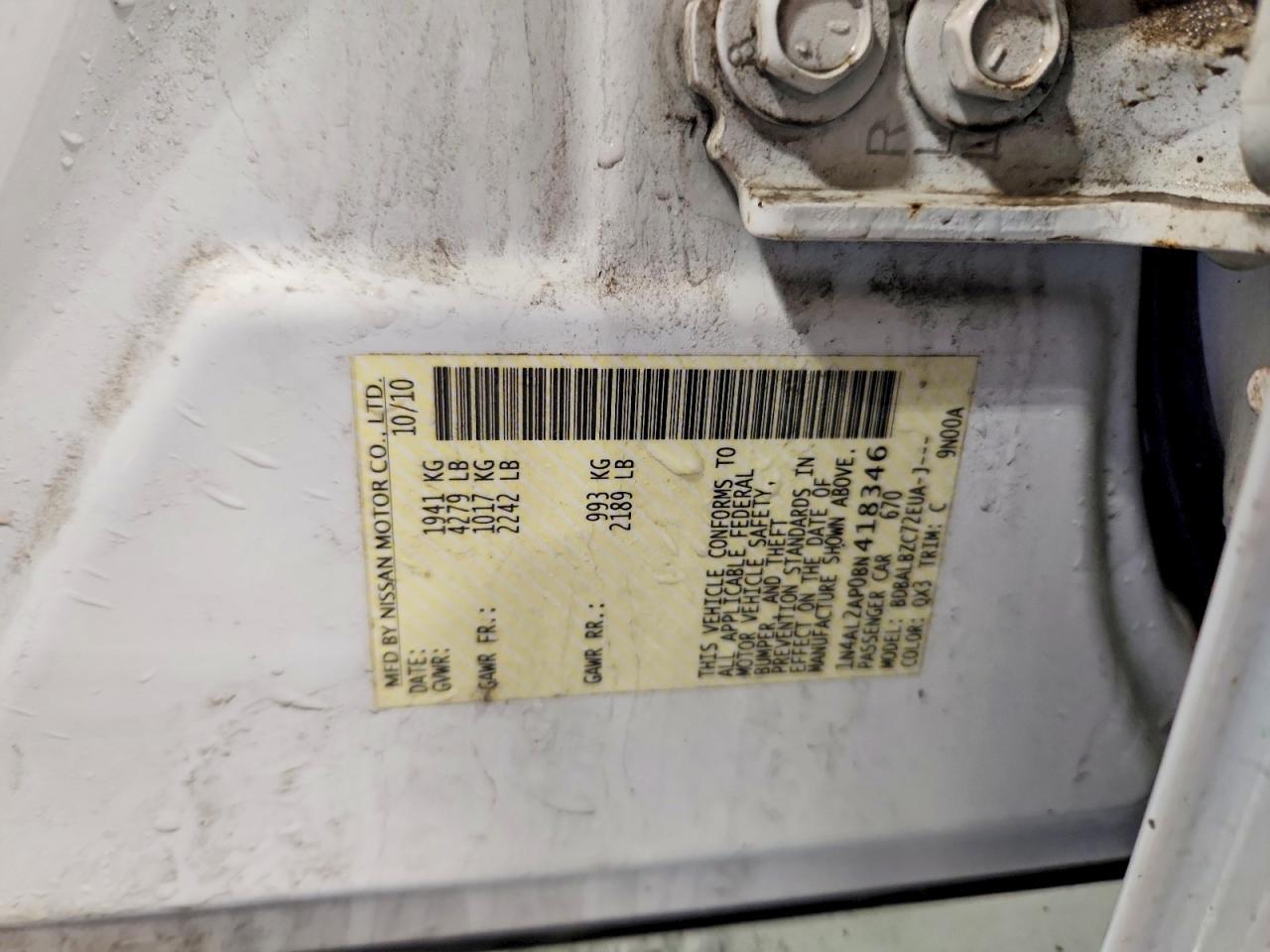 2011 NISSAN ALTIMA