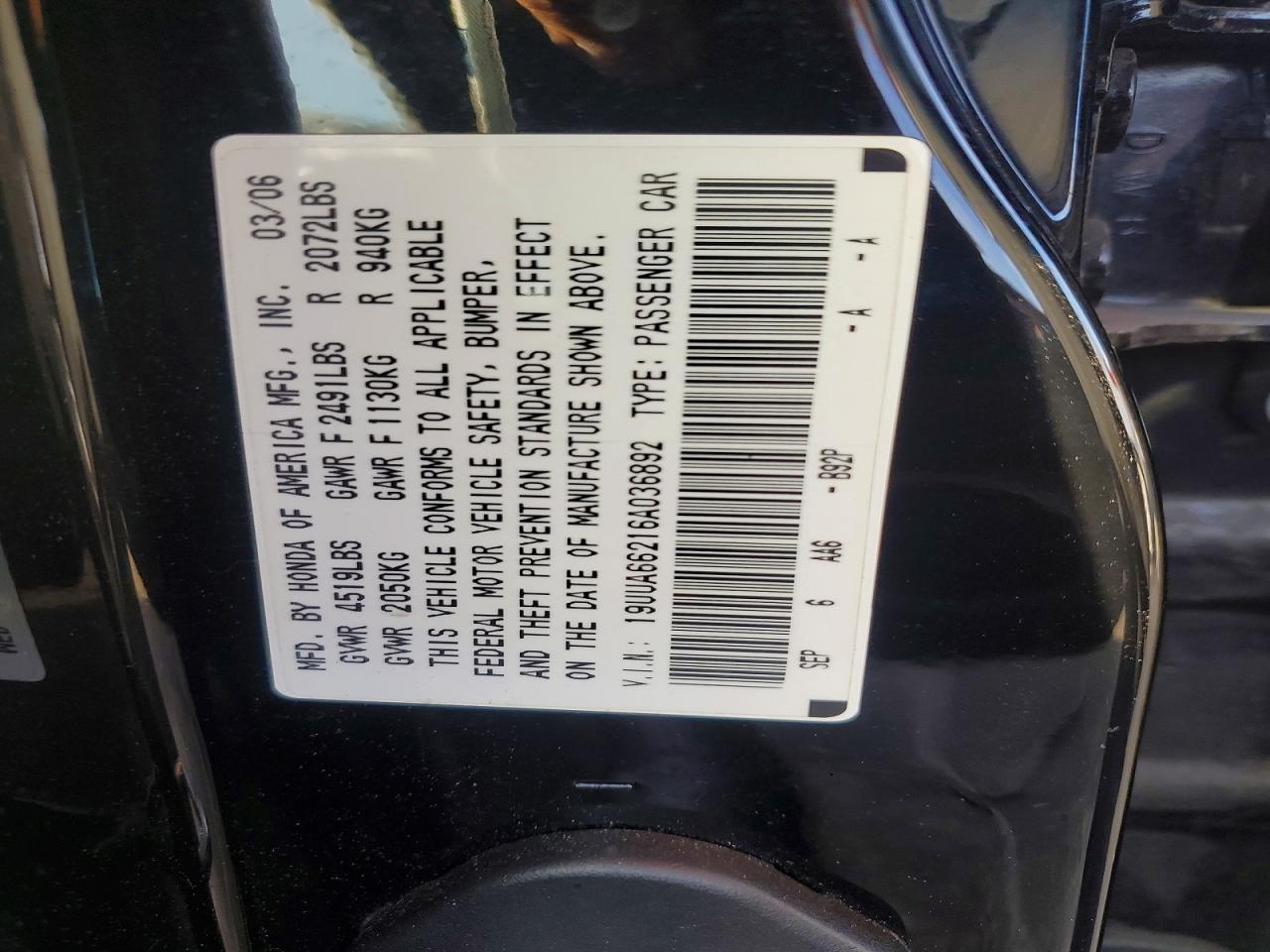 2006 ACURA TL