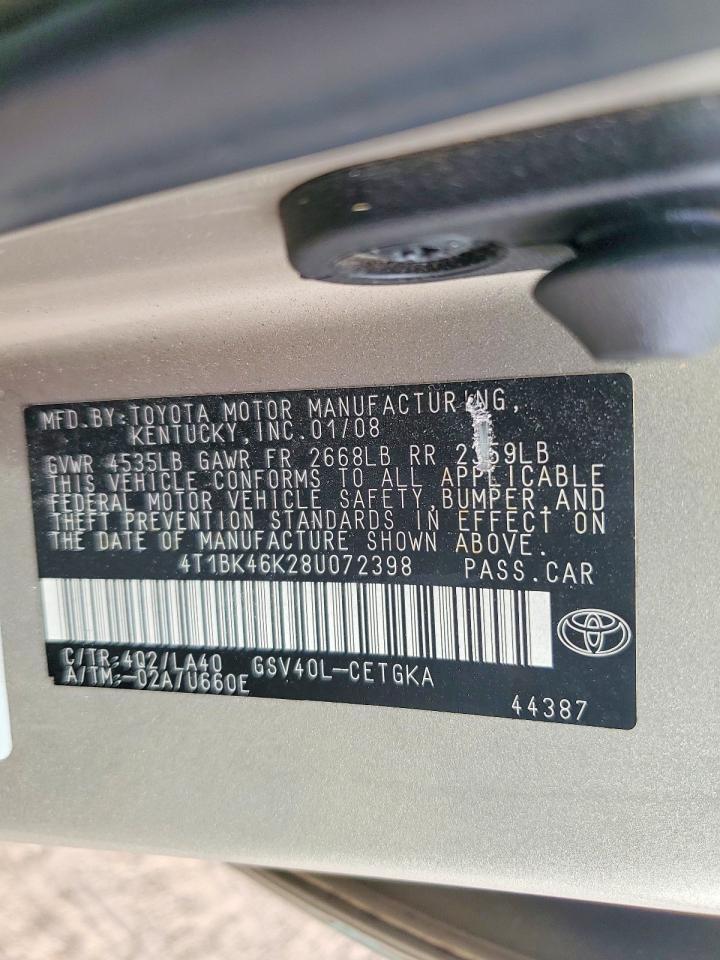 2008 TOYOTA CAMRY