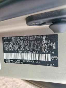 2008 TOYOTA CAMRY