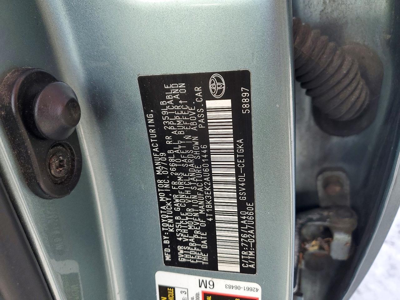 2010 TOYOTA CAMRY