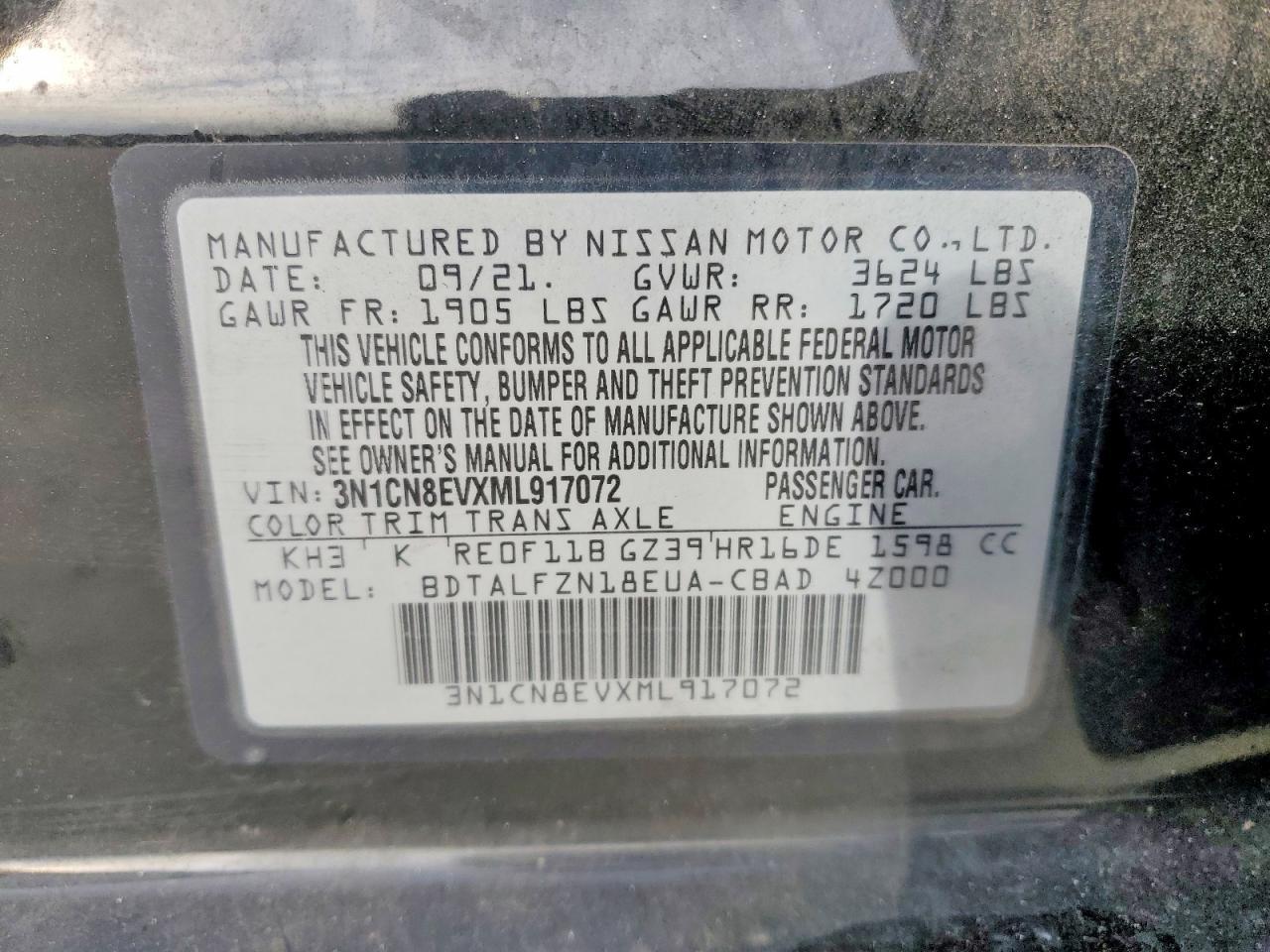 2021 NISSAN VERSA
