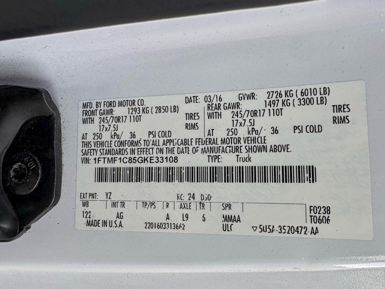 2016 FORD F-150