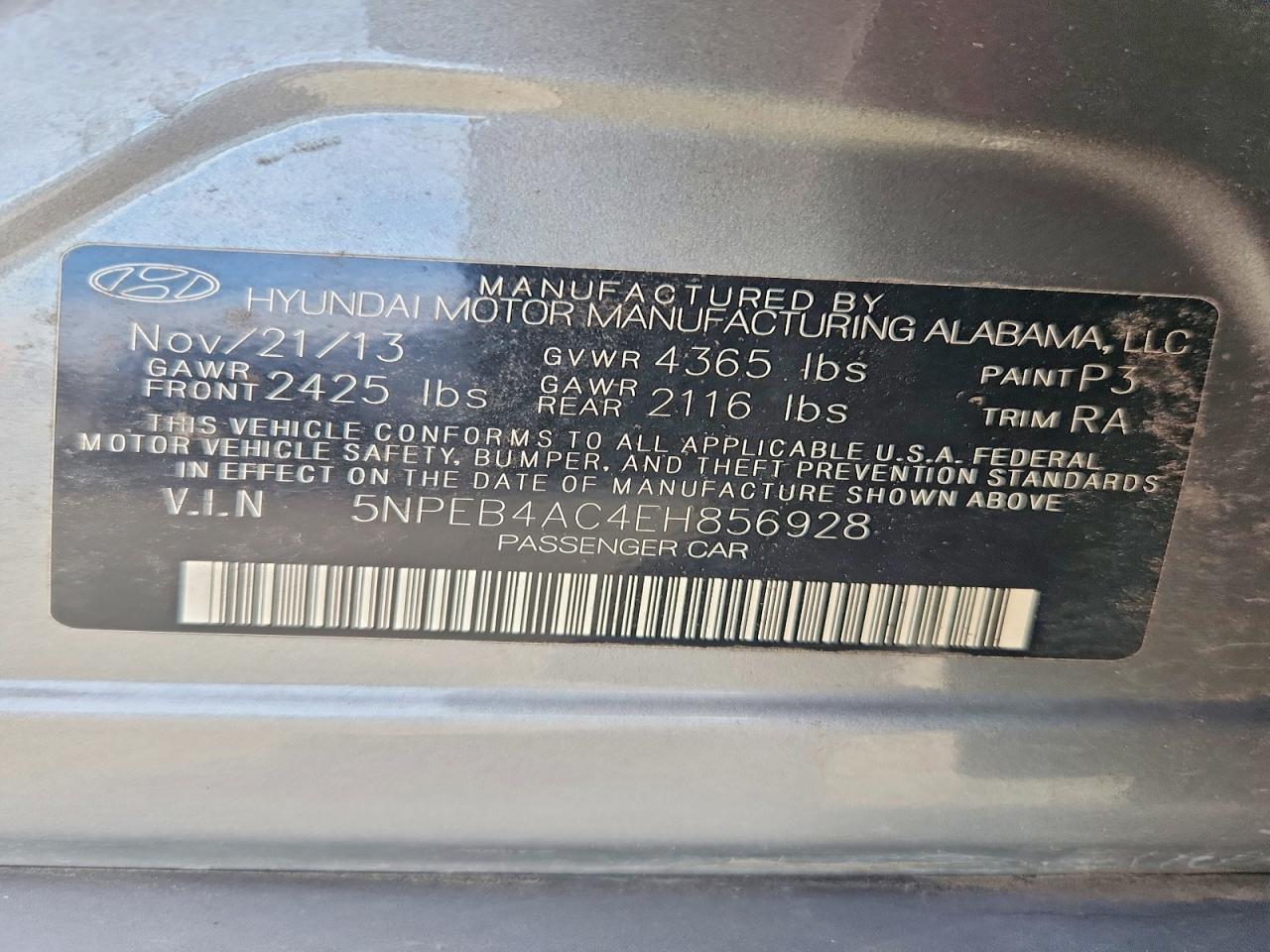 2014 HYUNDAI SONATA