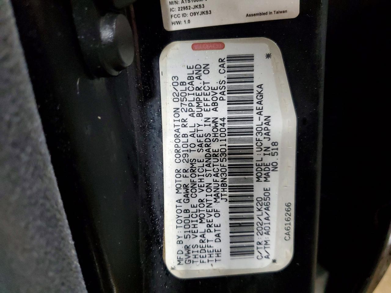 2003 LEXUS Ls 430