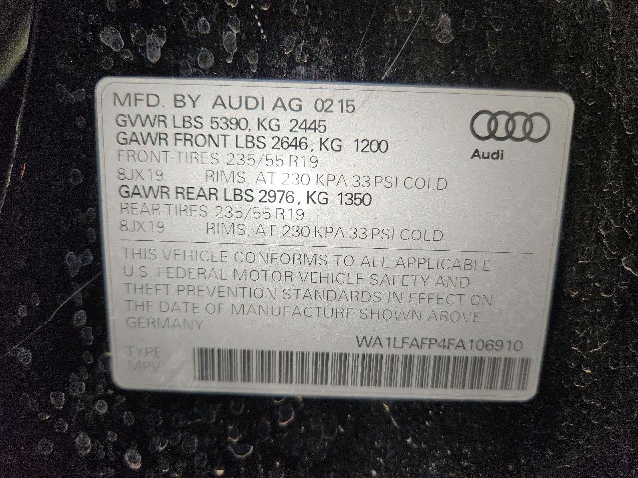 2015 AUDI Q5
