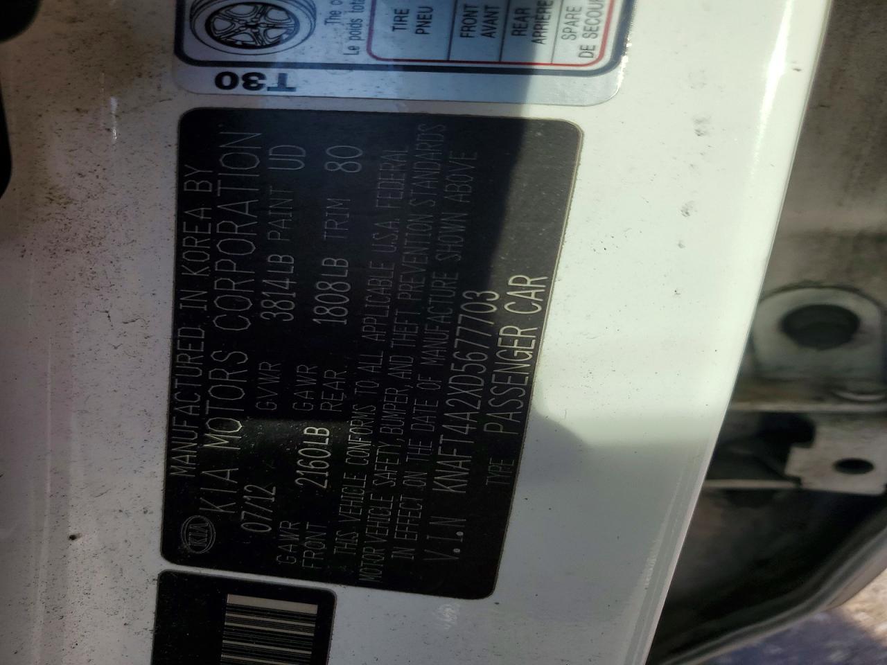 2013 KIA FORTE
