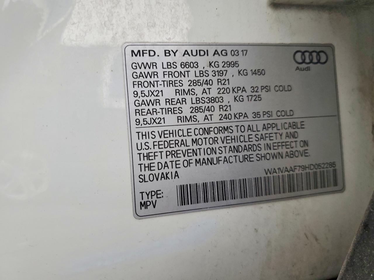 2017 AUDI Q7