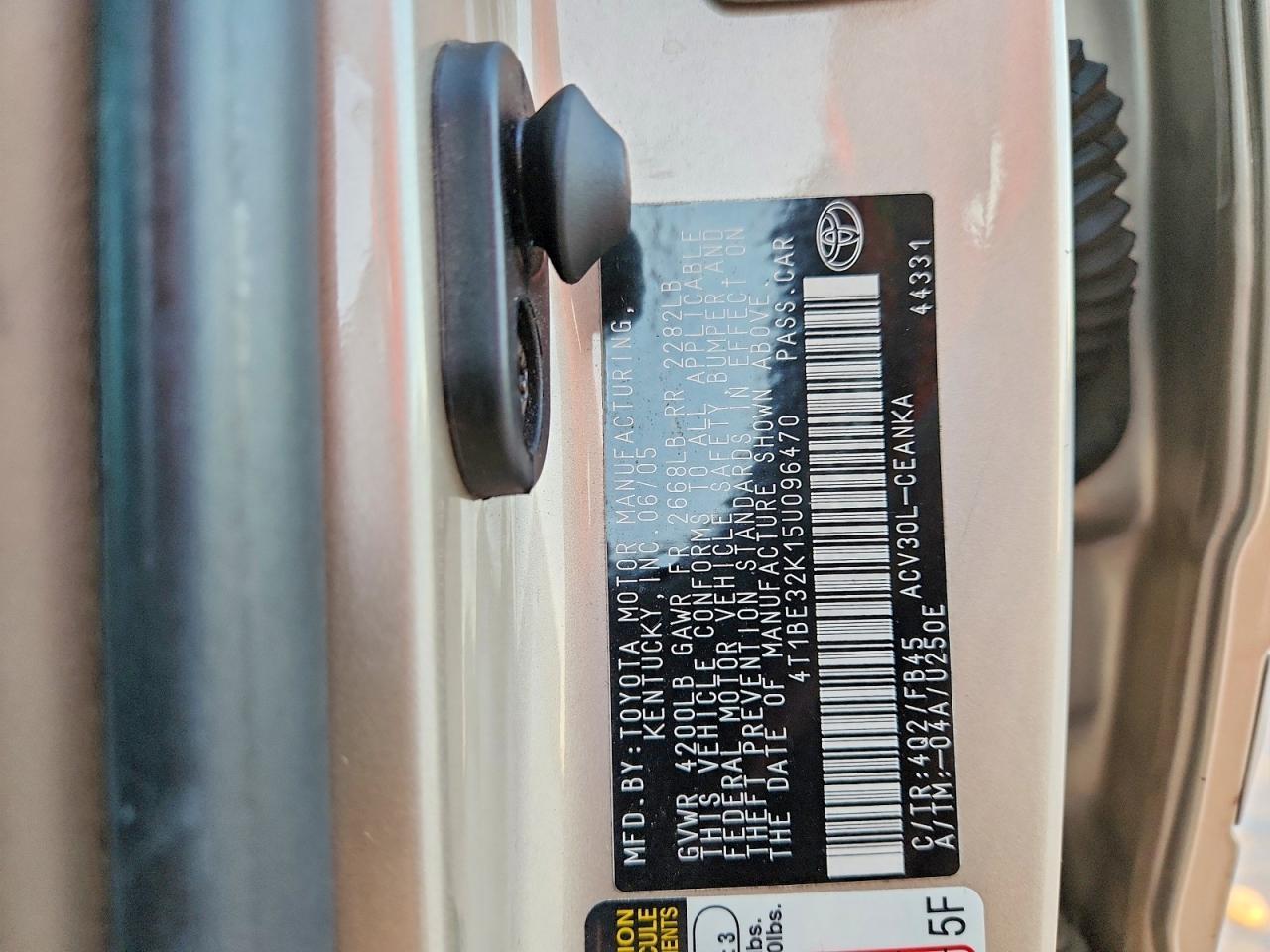 2005 TOYOTA CAMRY