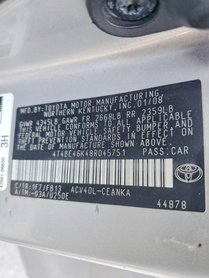 2008 TOYOTA CAMRY