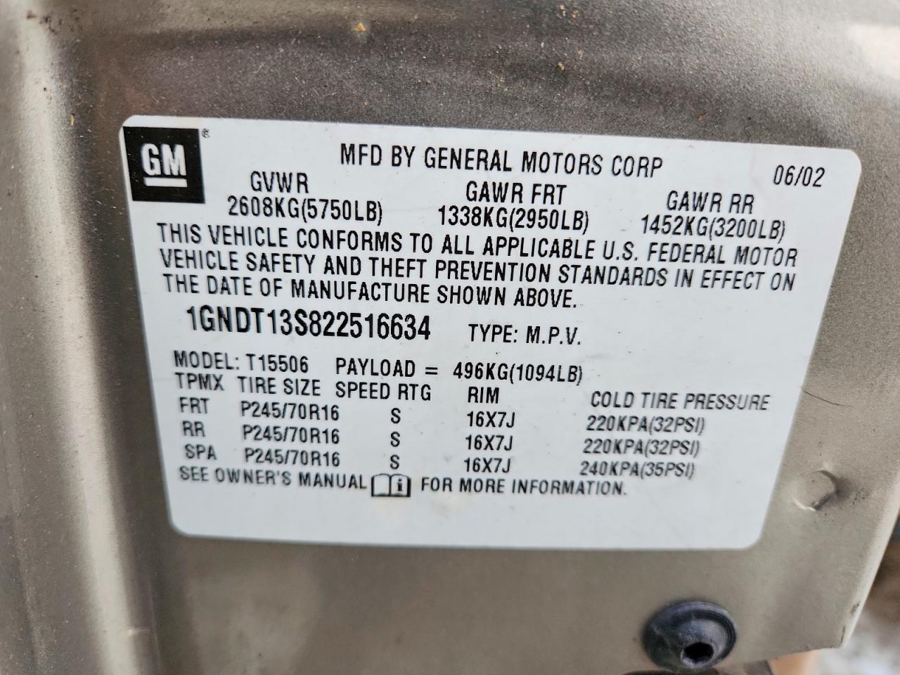 2002 CHEVROLET Trailblazer