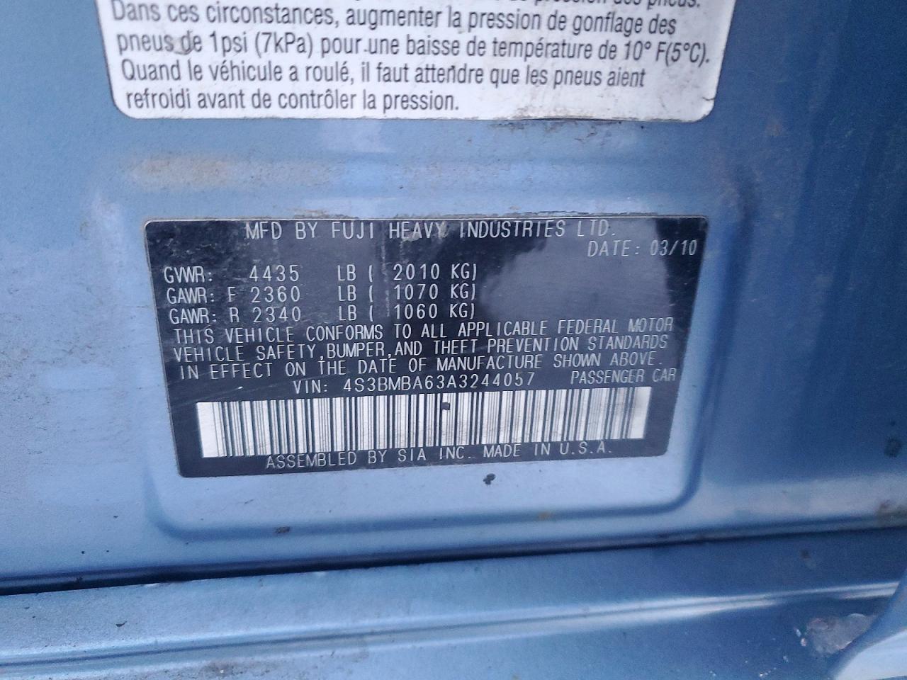 2010 SUBARU Legacy
