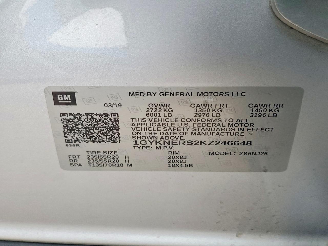 2019 CADILLAC XT5