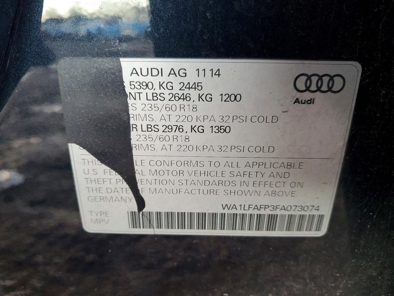 2015 AUDI Q5