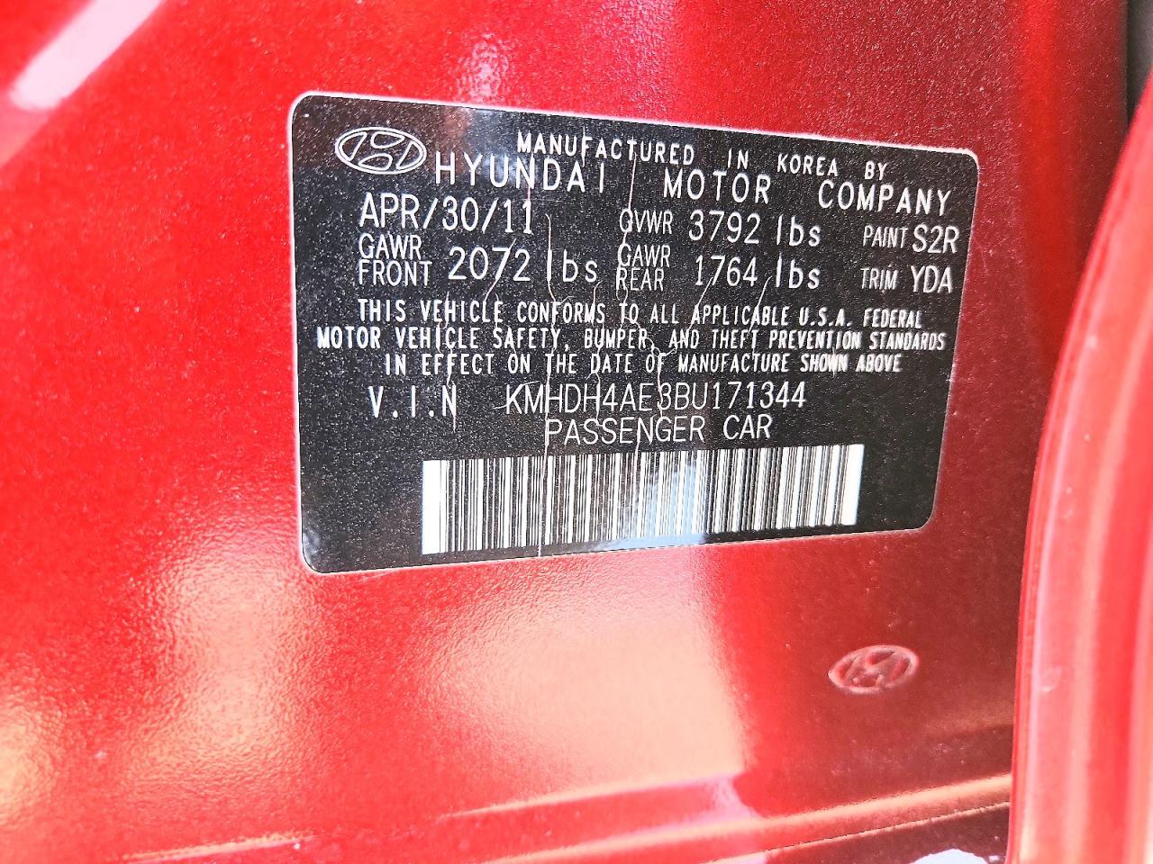 2011 HYUNDAI ELANTRA