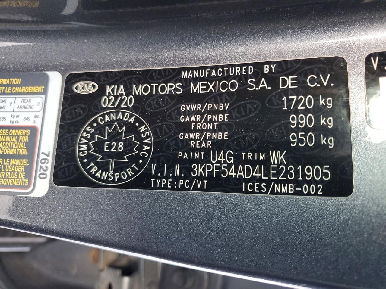 2020 KIA FORTE