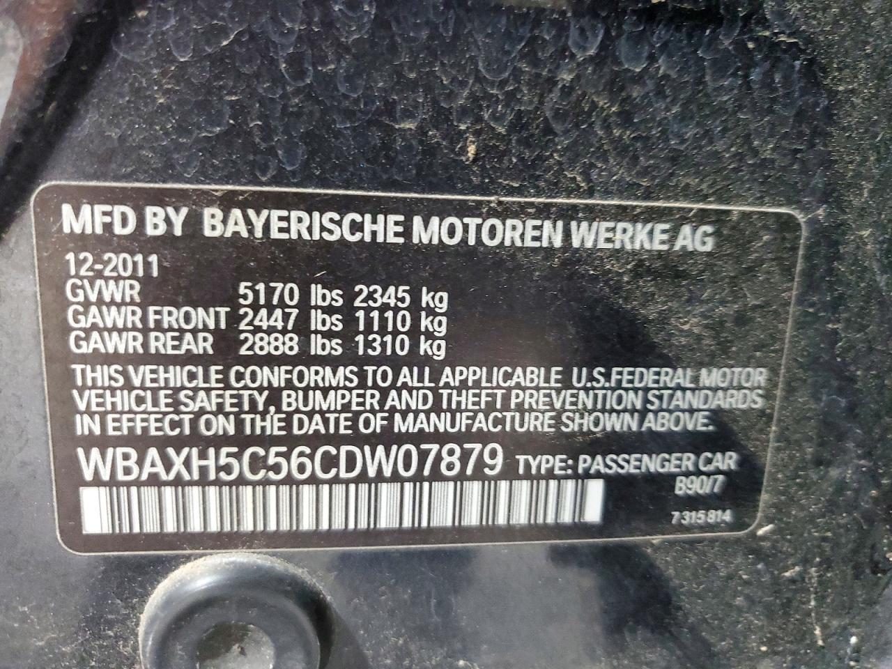 2012 BMW 5 series