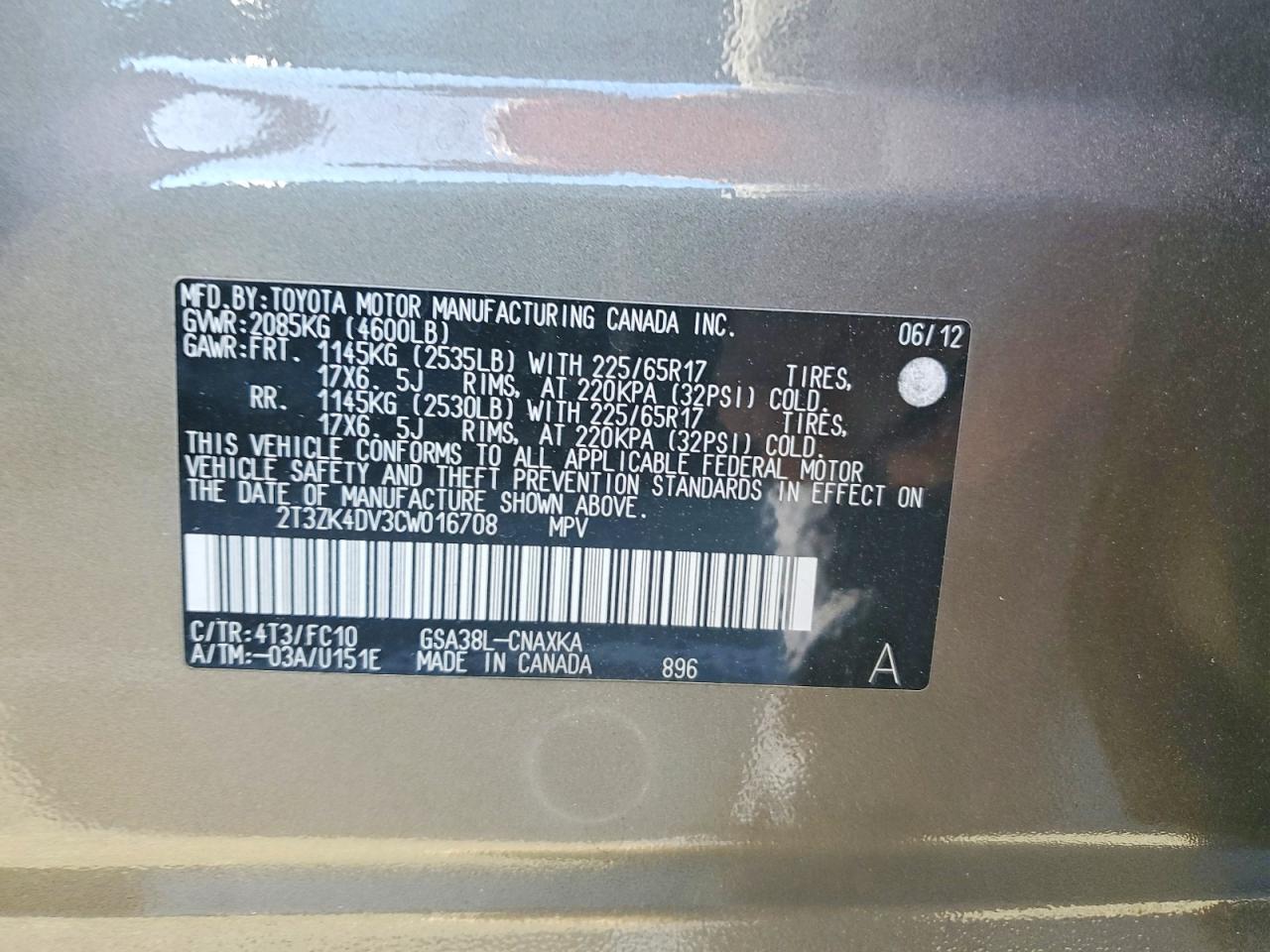 2012 TOYOTA RAV4