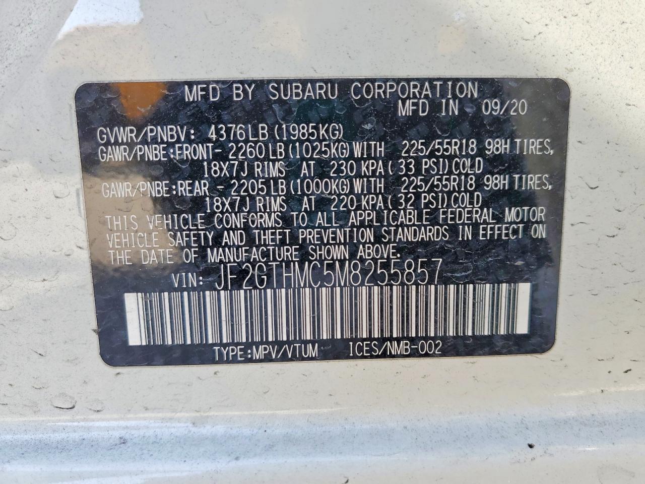 2021 SUBARU Crosstrek