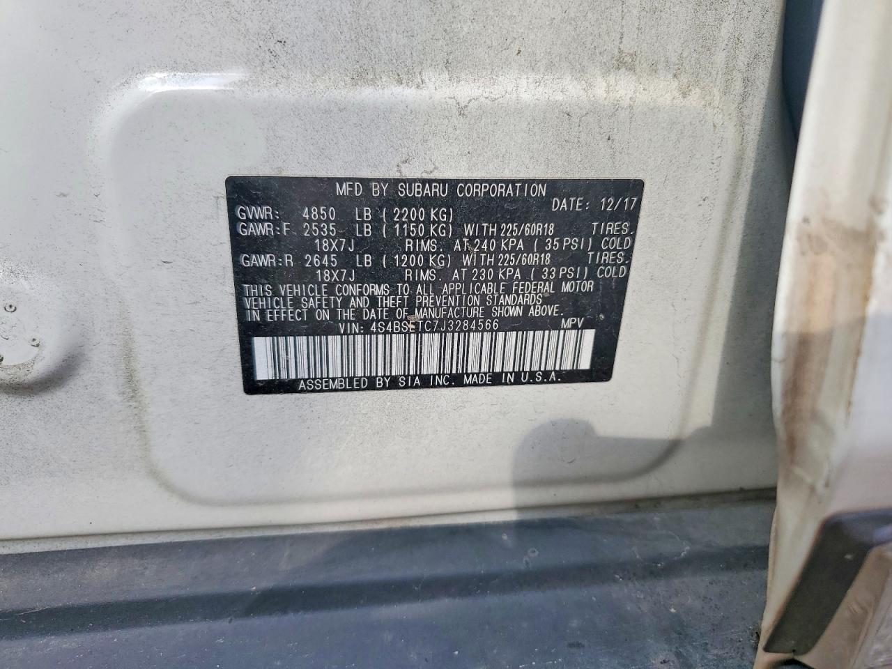 2018 SUBARU Outback