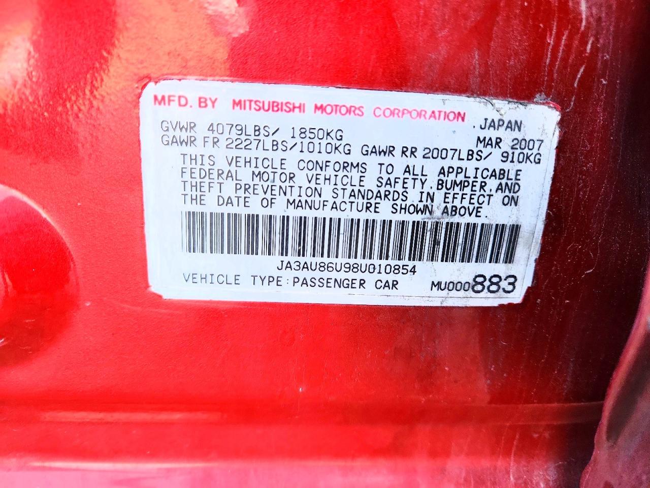 2008 MITSUBISHI LANCER