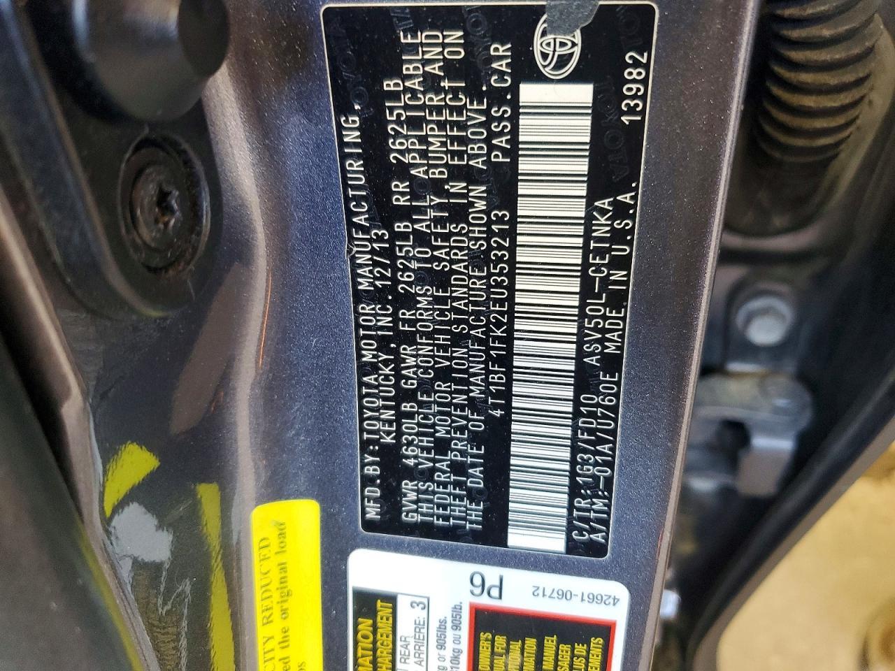 2014 TOYOTA CAMRY