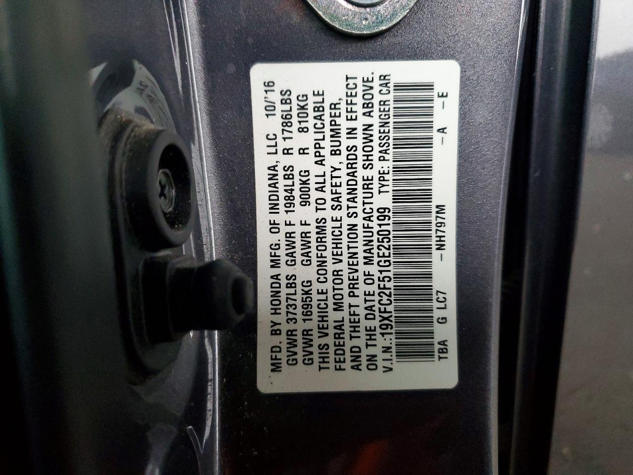 2016 HONDA CIVIC