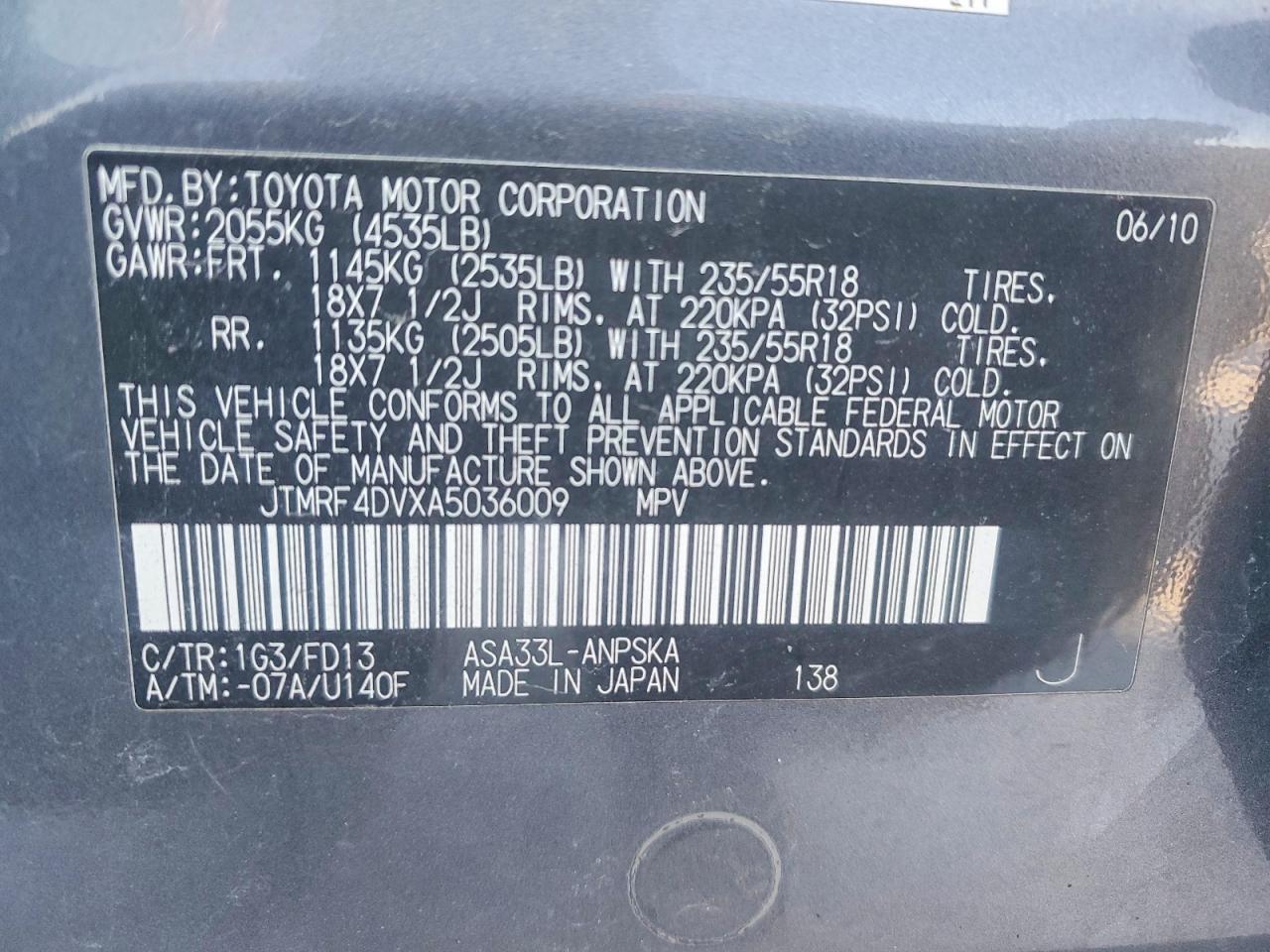 2010 TOYOTA RAV4
