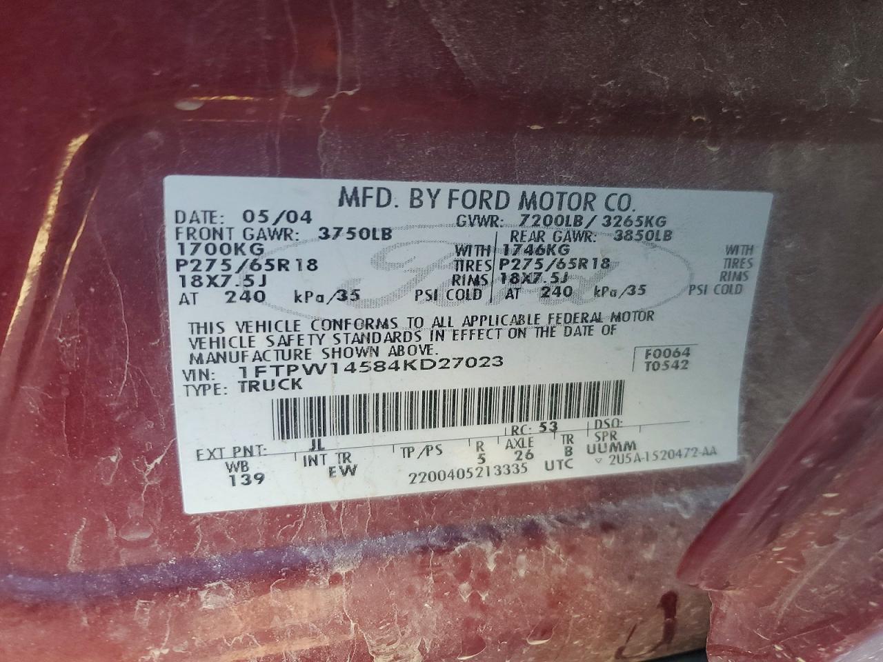 2004 FORD F-150