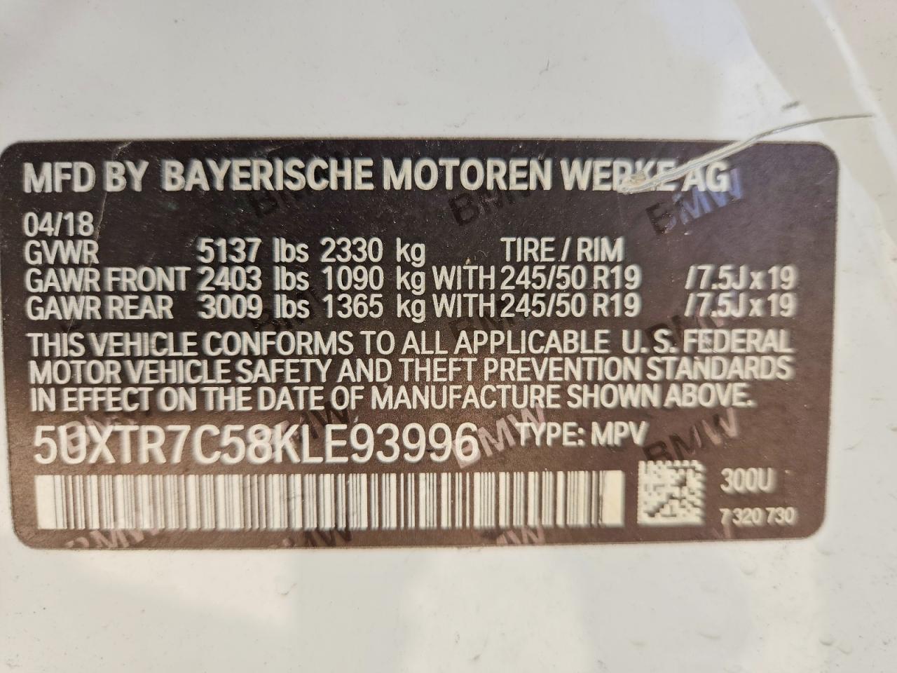 2019 BMW X3