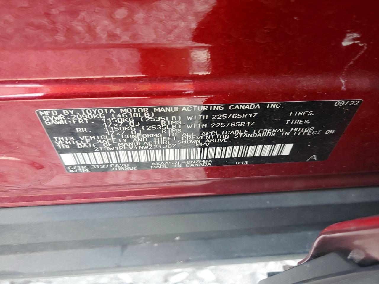 2022 TOYOTA RAV4