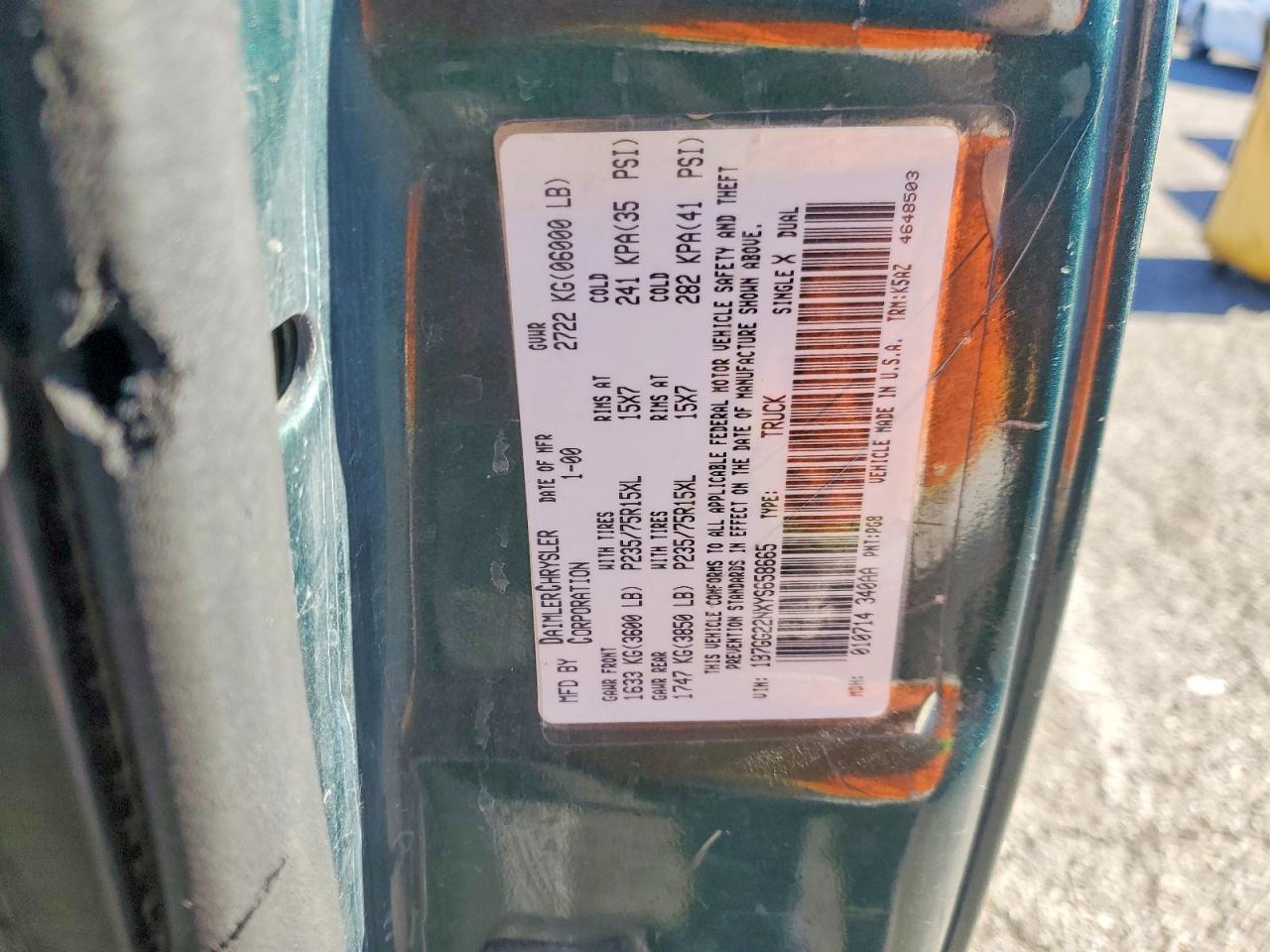 2000 DODGE Dakota
