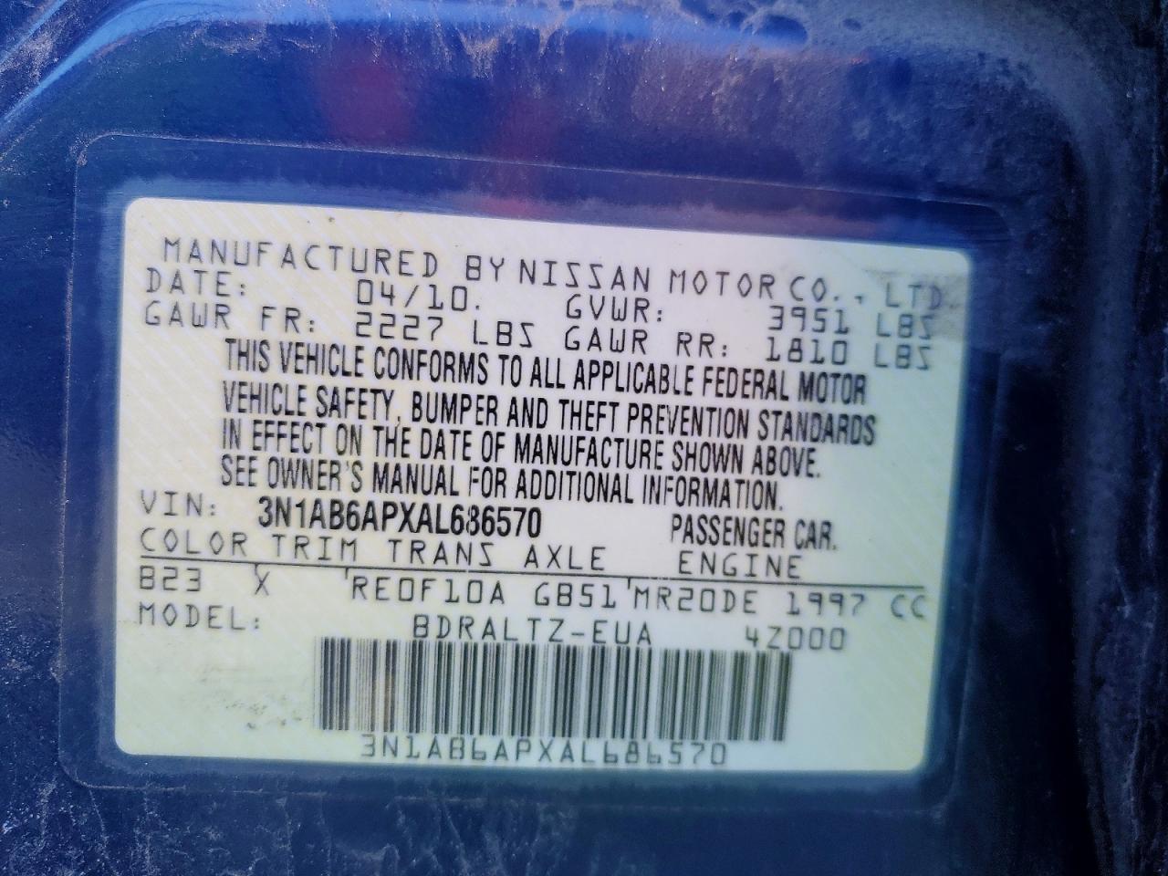 2010 NISSAN SENTRA