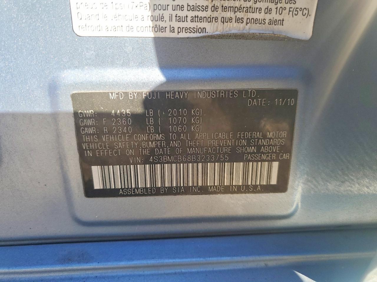 2011 SUBARU Legacy