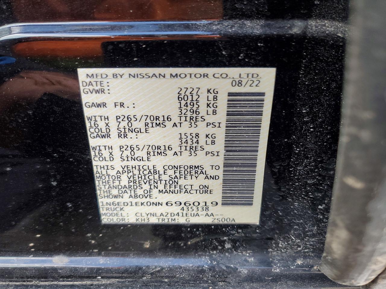 2022 NISSAN Frontier