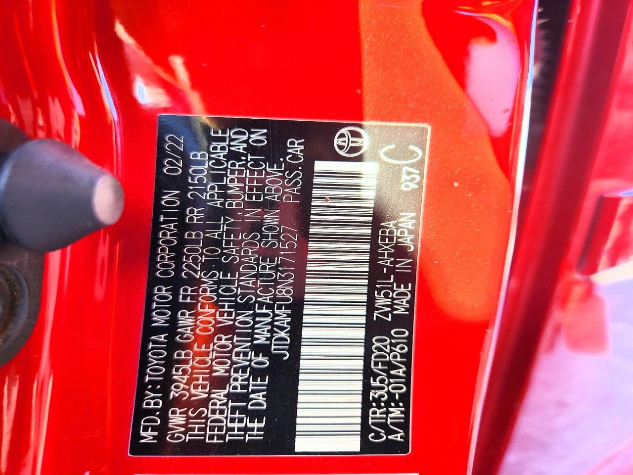 2022 TOYOTA PRIUS