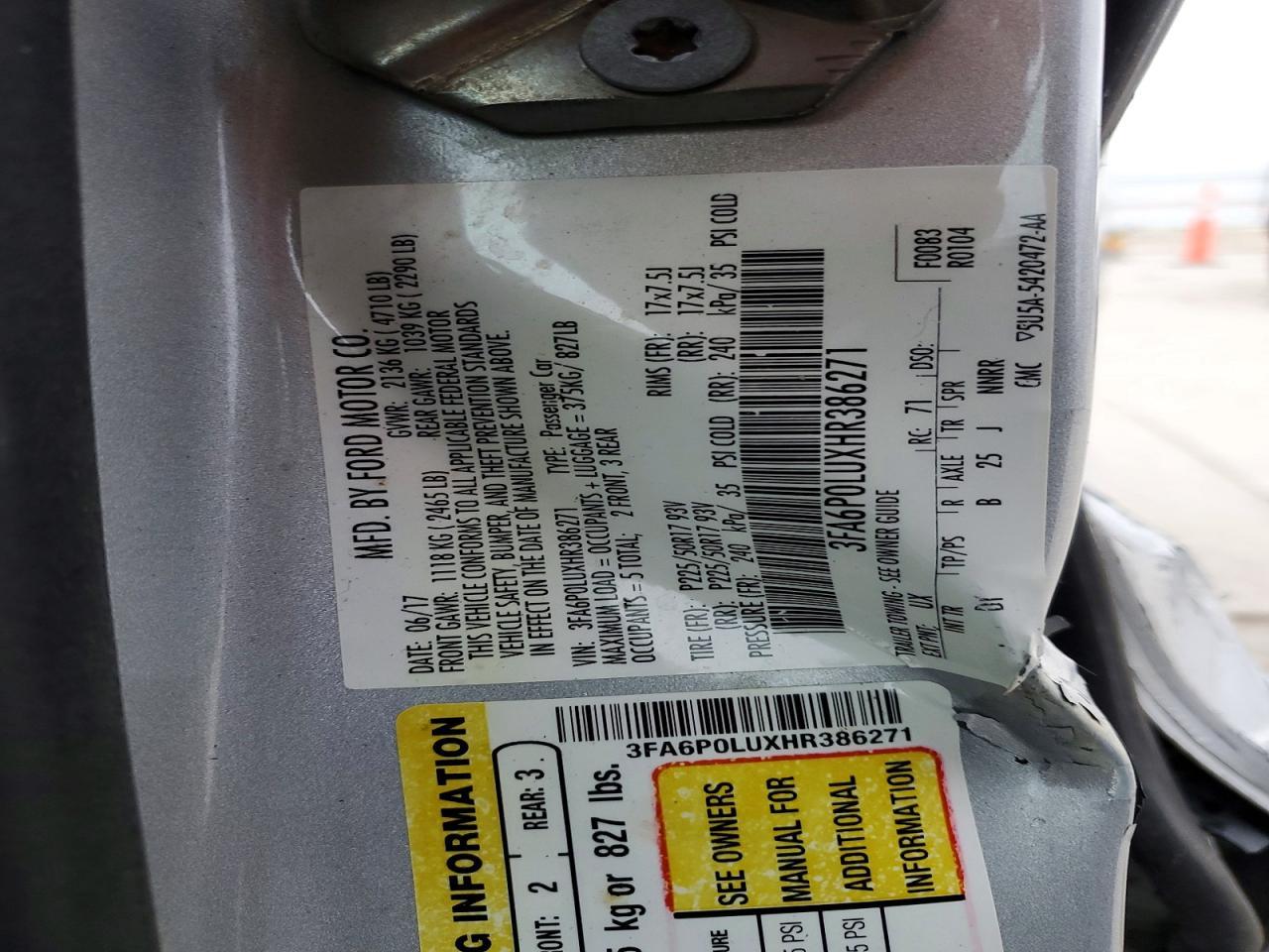 2017 FORD FUSION