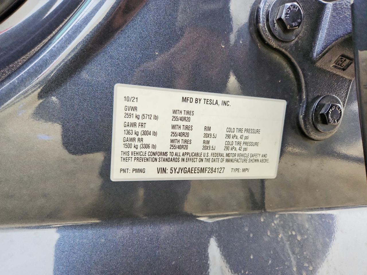 2021 TESLA MODEL Y